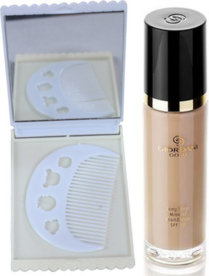 

Oriflame Sweden Giordani Gold Long Wear Mineral Foundation SPF 15 30ml (Light Ivory - 31804) Wth Comb Mirror Set(Set of 3)