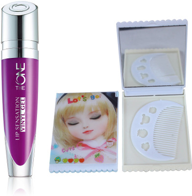 

Oriflame Sweden The ONE Lip Sensation Vinyl Gel 5ml (Purple Rumba - 32452) With Mirror Comb(Set of 3)