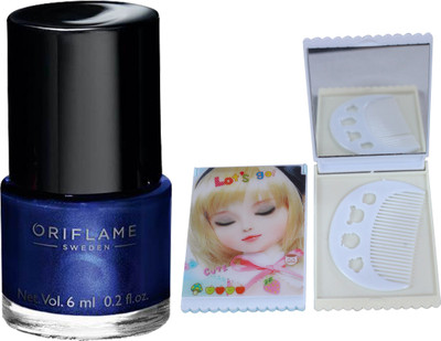 

Oriflame Sweden Pure Colour Polish Mini (Midnight Blue - 30803) With Mirror Comb(Set of 3)