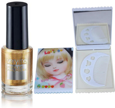 

Oriflame Sweden Very Me Metallic Polish Gold Rush (30833) With Mirror Comb(Set of 3)