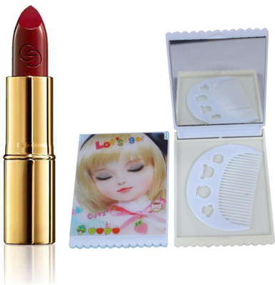 

Oriflame Sweden Giordani Gold Iconic Lipstick SPF 15 4g (Cherry Love - 30459) With Mirror Comb(Set of 3)