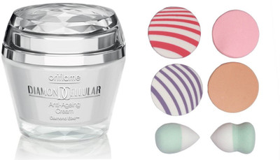 

Oriflame Sweden Diamond Cellular Anti-Ageing Cream 50ml (13659) with Puff Sponge(Set of 7)