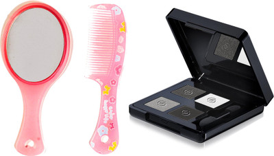 

Oriflame Sweden Giordani Gold Eye Shadow Quad 5.2g (Smokey Grey - 32075) Wth Mirror Comb Set(Set of 3)