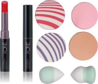 

Oriflame Sweden The ONE Colour Unlimited Lipstick (Endless Red - 30575) With Puff Sponge(Set of 7)