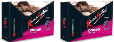 KamaSutra Dotted - 40 Condoms Condom(Set of 2, 40S)