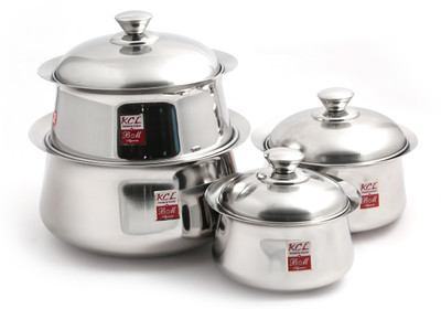 KCL Dish Without Handle Induction Bottom Cookware Set(Stainless Steel, 4 - Piece)
