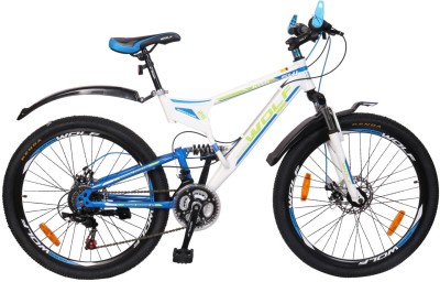 

WOLF King Dual Shox & Dual Disc Bicycle For Adluts 26 T Mountain Cycle(21 Gear, Multicolor), White