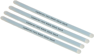 

Upkaran Translucent 11mm Big Hot Melt Glue Sticks (Bunch of 4) for Adhesive Purpose - 4 g