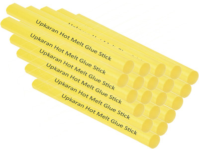 

Upkaran Yellow 11mm Mini Hot Melt Glue Sticks (Bunch of 20) for Hot Melt Glue Gun - 20 g