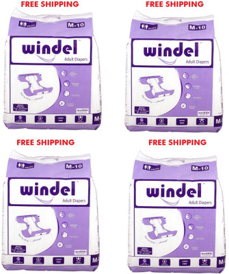 

WINDEL Medium Pack of 4 Adult Diapers - M(40 Pieces)