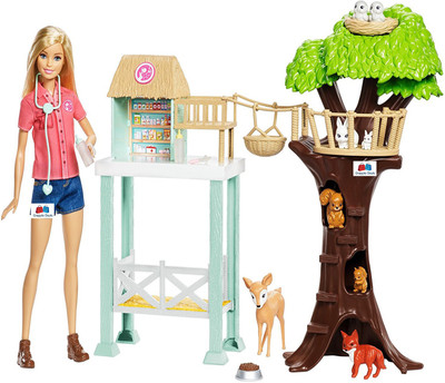 

Barbie Animal Rescue Save Animals Playset Toy Beautiful Doll With Cute Animals For Kids.(Multicolor)