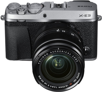 View Fujifilm X-E3 Silver with XF 18-55 mm Lens Mirrorless Camera Kit(Silver)  Price Online