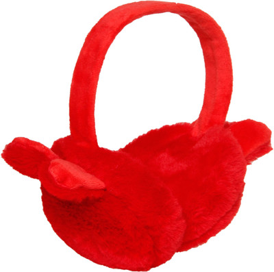 

FabSeasons Winter Outdoor Wear Adjustable Size Ear Muffs / Warmer for Girls and Women, Ideal Head /Hair Accessory during winters. Foldable and can fit in your Handbag too Ear Muff(Pack of 1), Red