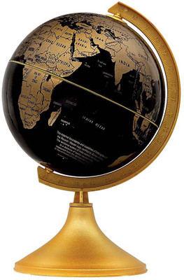 

halo nation High Quality 6.5 Inches inches Diameter Entique looking Globe approved by Survey of india GLobe Political World Globe(6 inches Black)