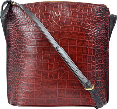 Buy Hidesign Kiboko 02 Red Stitched Leather Sling Bag For Women At Best  Price @ Tata CLiQ