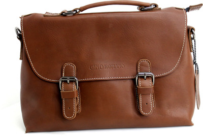 

gino romano Satchel(Brown)