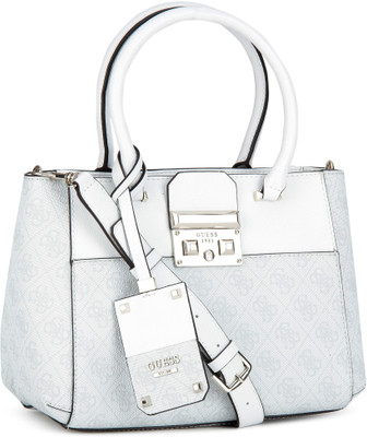 

Guess Satchel(White, Grey), Grey;white