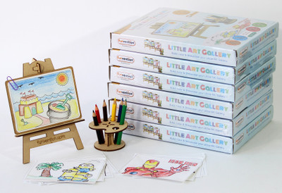 

funvention Little Art Gallery (Pack of 6) - Express Your Imagination - Puzzle & Coloring Art Kit (Birthday Return Gift Pack)(Multicolor)