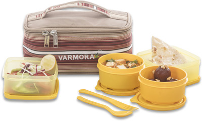 

Varmora Elegant 4 Containers Lunch Box (400 ml) 4 Containers Lunch Box(400 ml), Multicolor