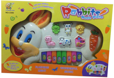 

Mahvi Toys Rabbits Musical Piano for kids(Multicolor)