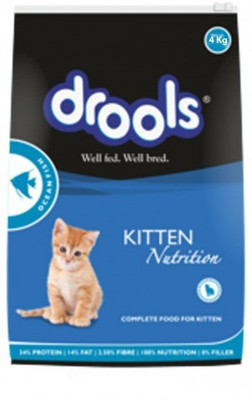 

Drools kitten nutrition 4kg+1kg free ocean Fish 4 kg Dry Cat Food