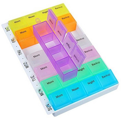 

Emmquor 7 Days 7 Days Pill Box (Assorted) Pill Box(Multicolor)