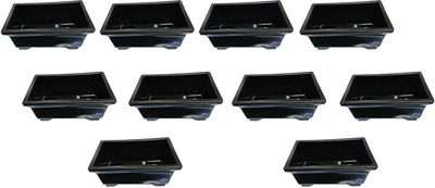 

SHOPTICO Plant Pot Plant Container Set(Pack of 10, Plastic)