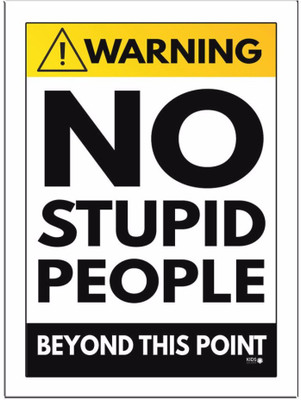 

No Stupid People Paper Print(11.69 inch X 8.27 inch)