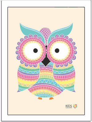 

Owl-Ethnic-Pink-And-Blue Paper Print(11.69 inch X 8.27 inch)