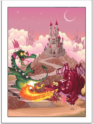 

Fire-Dinasour Paper Print(11.69 inch X 8.27 inch, Framed)