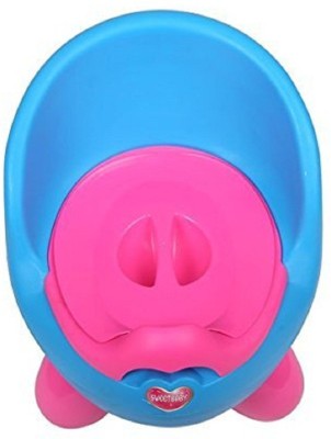 

N&M Adaptable Portable Potty Trainer Seat cum Chair Durable Wester Styl WC For Baby/Kids Anti Skid Material with Removable box - Color may vary Potty Box(Blue & Pink)