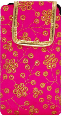 

Bagaholics Ethnic Raw Mobile Pouch(Pink)