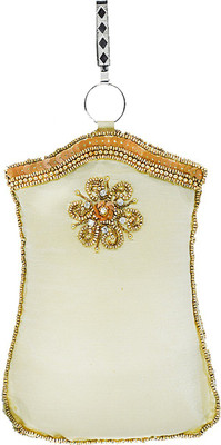 

Bagaholics Ethnic Raw Silk Saree Clutch Mobile Pouch Waist Clip Ladies Purse Gift For Women Mobile Pouch(Gold)