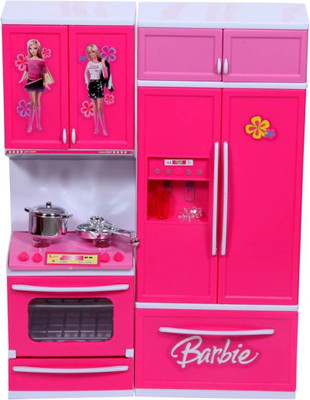 

HALO NATION Princess Kitchen Play Set With Refrigerator, Cook Top,Microwave and Drawer Pink