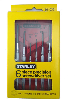 

Stanely Stanley 66-039 Precision Screwdriver Set (6-Pieces) Combination Screwdriver Set(Pack of 6), Silver
