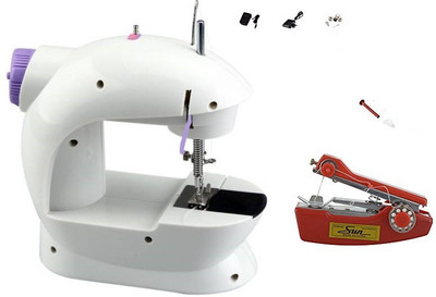 

Benison India ™stapler machine with Multi-functional Powered with Battery or AC 220V Power 50Hz Mini Portable Electric Sewing Machine( Built-in Stitches 1)