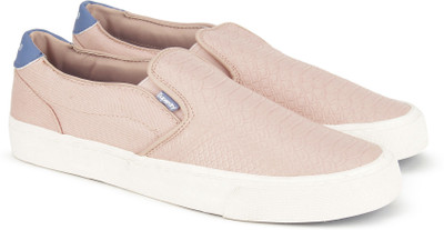 Superdry DION SLIP ON Slip on Sneakers For Women(Beige, Blue, Pink blush python
