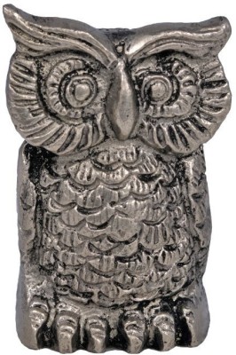 

Numeroastro Owl/Ullu In Panchdhatu For Wealth & Longivity Decorative Showpiece - 5 cm(Gold, Silver, Iron, Zinc, Aluminium, Silver)
