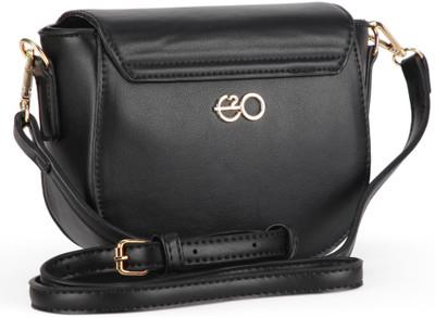 

E2O Fashion Women Casual Black Leatherette Sling Bag