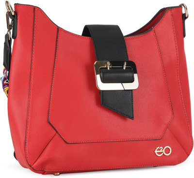 

E2O Women Casual Red Leatherette Sling Bag