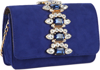 

E2O Fashion Women Evening/Party Blue PU Sling Bag