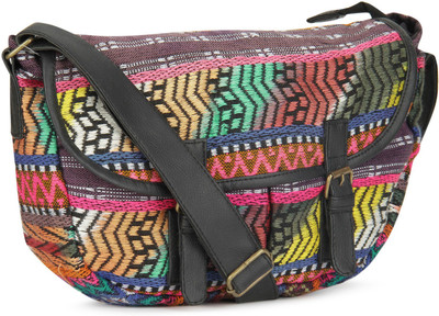 

People Women Casual Multicolor Canvas Sling Bag