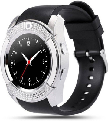 

ESTAR Appl.e compatible bluetooth smartwatch with camera,sim-card slot silver Smartwatch(Black Strap Free Size)