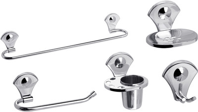 

Aiken Deluxe Towel Rod, Soap Dish, Napkin Ring, Robe Hook, Tumbler Holder(Silver)