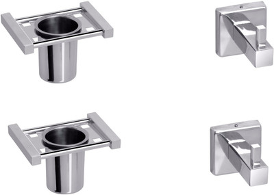 

Aiken Deluxe Robe Hook And Tumbler Holder(Silver)