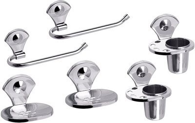 

Aiken Deluxe Napking Ring, Tumbler Holder And Soap Dish(Silver)