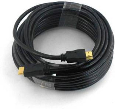 

TECHON TV-out Cable HDMI Copper Cable 10 mtr Meter (Gold Plated) 3D/LED/Plasma/LCD/Full HD/Projector/Tft HDMI Cable (Black)(Black, For Computer)