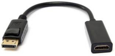 

TECHON TV-out Cable display port to hdmi female converter cable(Black, For Laptop)