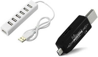

Freya UNIVERSAL USB HUB 7 PORT WITH MICRO USB SD OTG CARD READER USB Adapter(Multicolor)