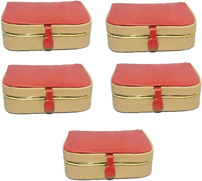 

Addyz Pack of 5 Pieces women men ring box Travel Storage case Jewellery Vanity Box(Rust)
